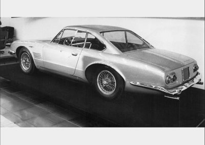 1961 Maserati 5000 GT Coupé par Ghia, prise lors du salon de Turin.