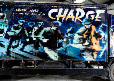 Banksy Volvo Truck Charge.