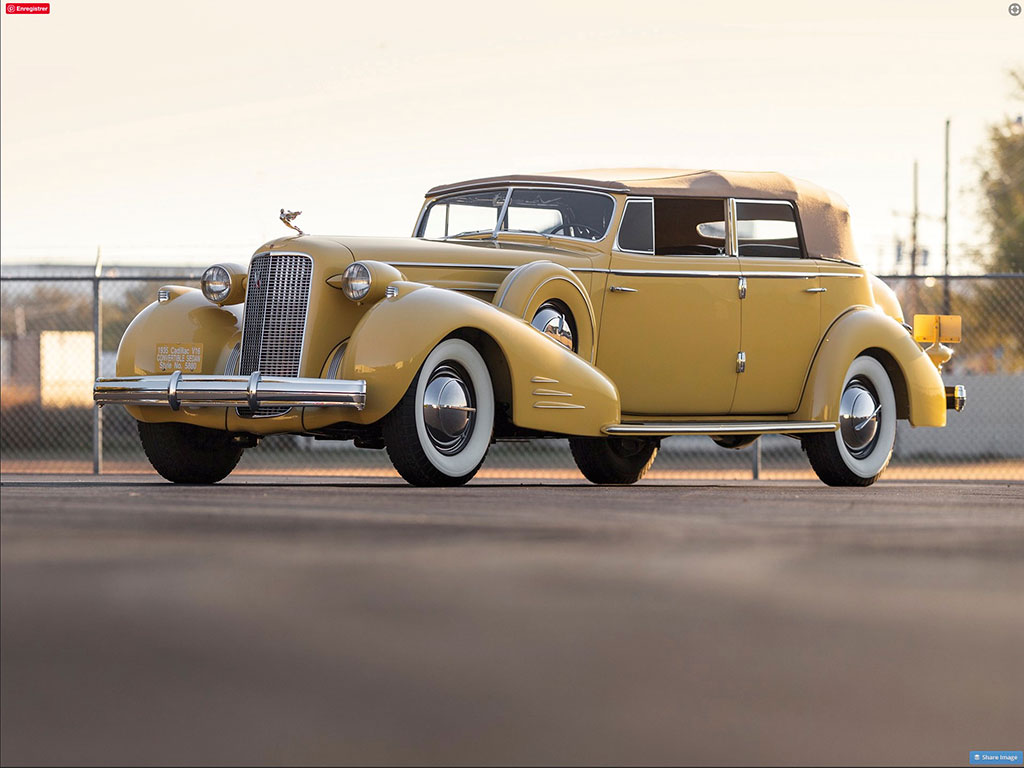 1935 Cadillac V-16 Imperial Convertible Sedan by Fleetwood.