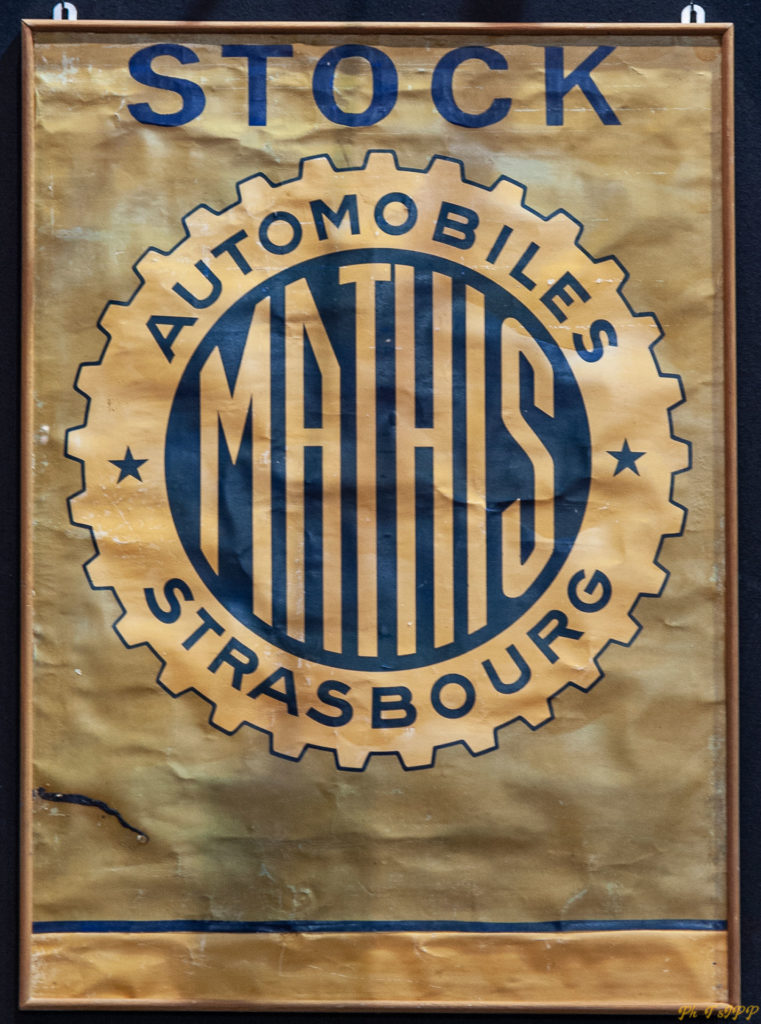 Affiche d'époque des Automobiles Mathis