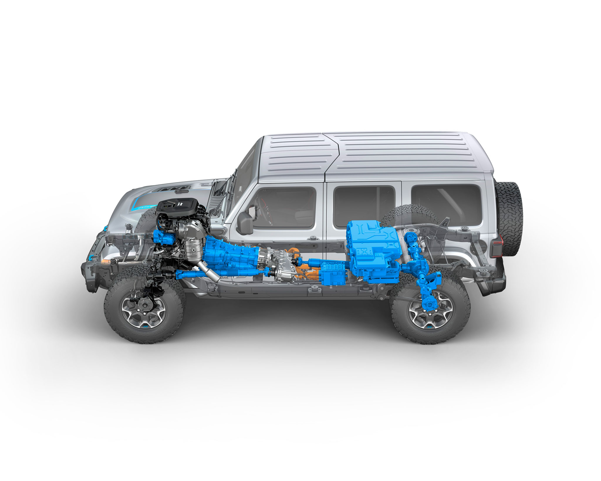 2021 Jeep Wrangler 4xe architecture de la propulsion hybride.