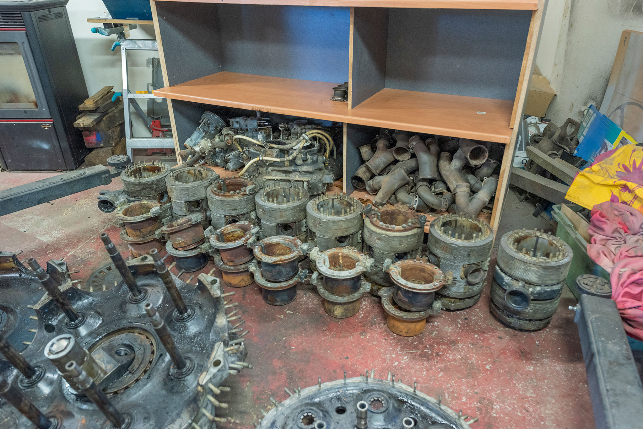 Les cylindres et derrière les culasses du moteur Bristol Hercules - Madness Makers.