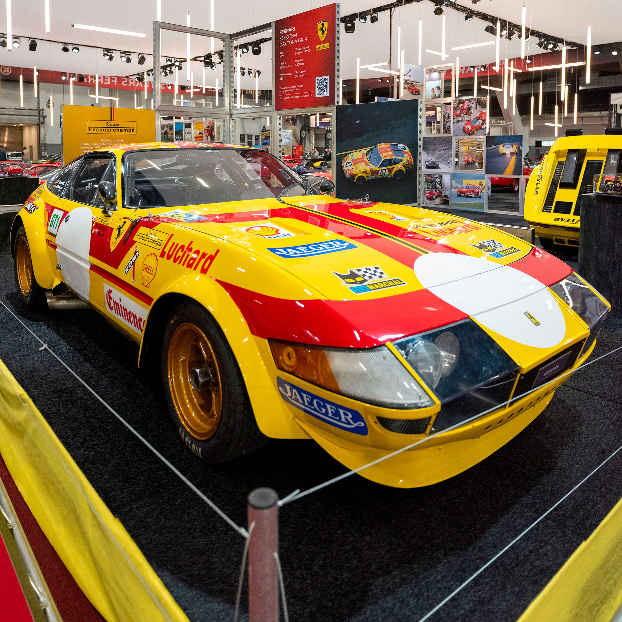 1972 Ferrari 365 GTB:4 Daytona Gr. 4 – Écurie Francorchamps – 75 ans Ferrari.