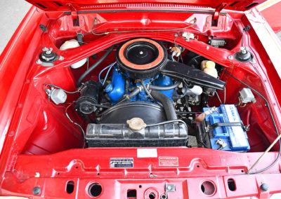 1968 Ford Taunus 17 M moteur de 1699 cm3 de 70 chevaux associé à une boîte 4 rapports.